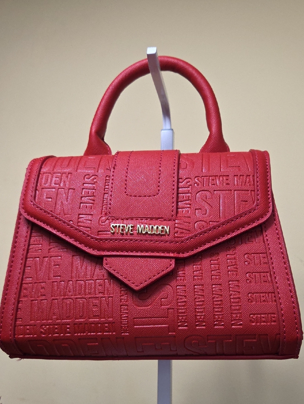 STEVE MADDEN RED BAUBRIEL  Crossbody Handbag Detachable Strap